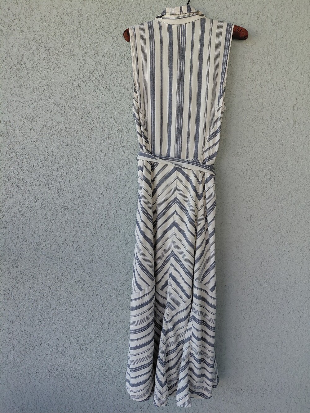 Maeve Anthropologie Coastal Stripe Maxi Shirtdress - Picture 7 of 11
